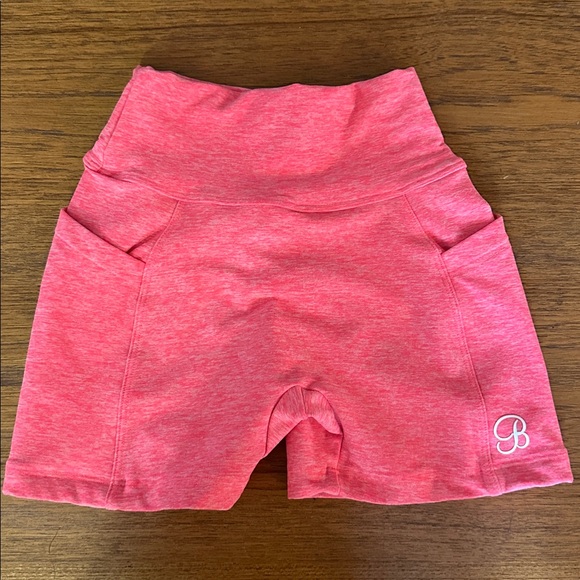 Bombshell Coral Scrunch Butt Shorts - Picture 1 of 4
